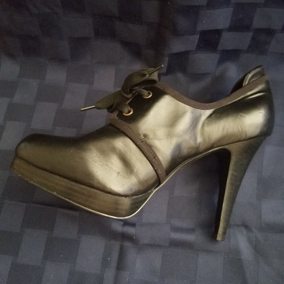 H&M Black Low Rise Bootie Heel Women's Sz 9 - Picture 3 of 7